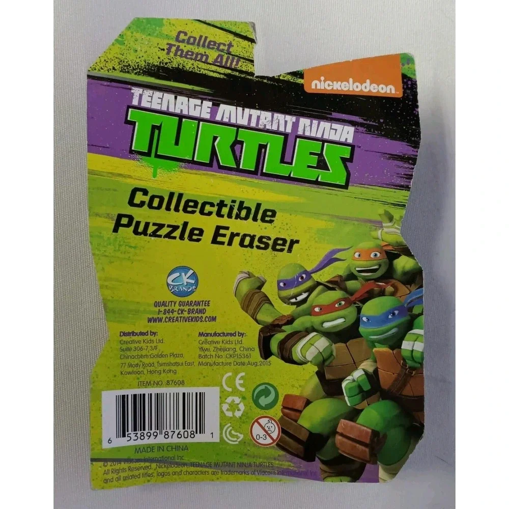 Teenage Mutant‎ Ninja Turtle Collectible Puzzle Erasers Donatello STILL SEALED
